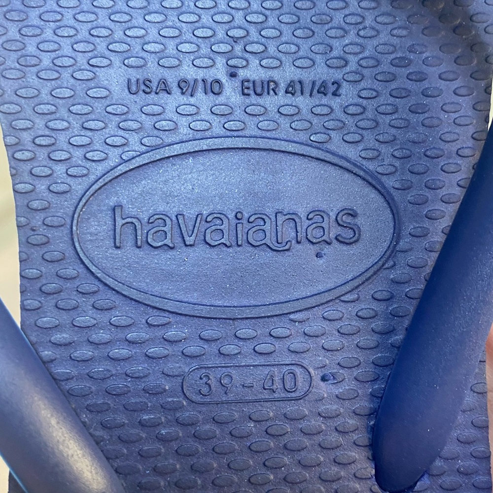 Havaianas‎ women’s USA logo flip flop sandals, slim, navy size 9/10 - Picture 3 of 10
